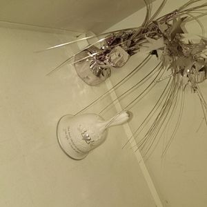 Silver lined porcelain wedding bell